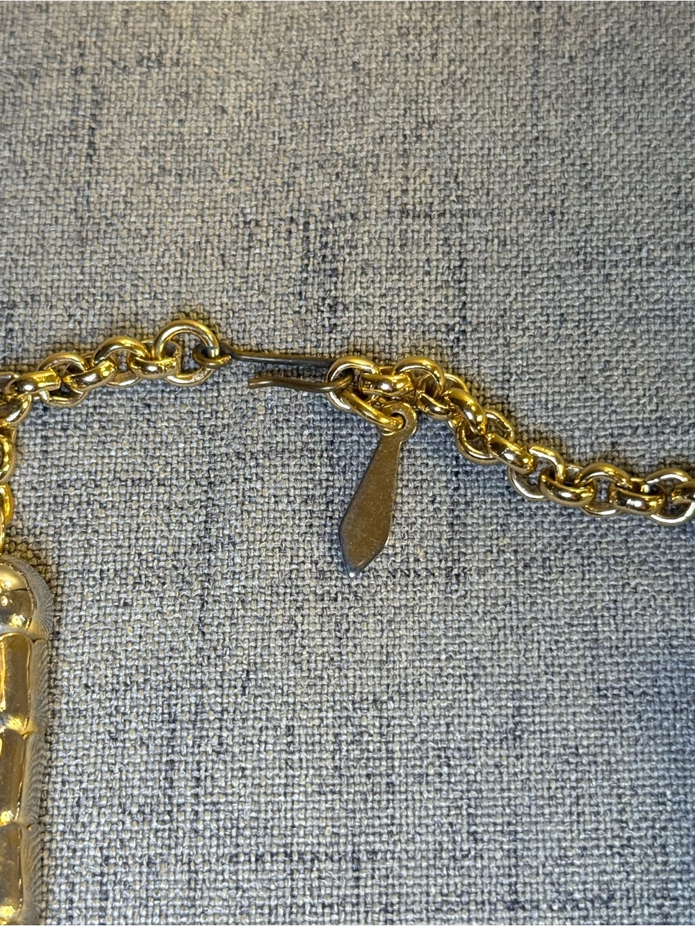Vintage 80s Tubogas Omega Necklace Attributed to Monet Ball Bead Choker w\charm - Picture 6 of 9